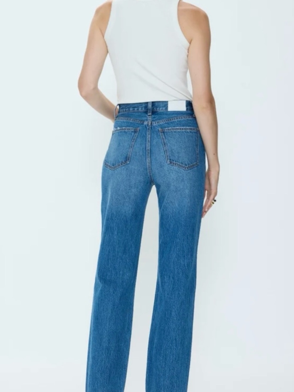 Pistola Cassie Super High Rise Straight Jean in Palladium Size 28 NWT - Picture 7 of 9